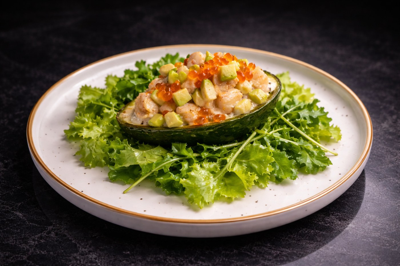 Салат Лодочка авокадо