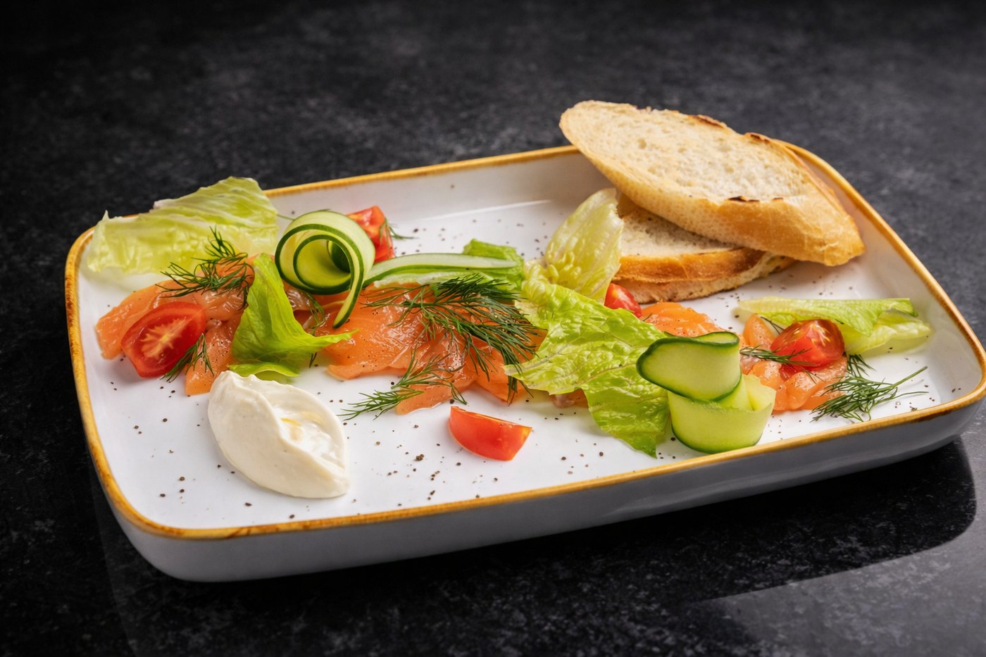 Слабосоленая семга